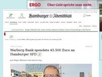 Bild zum Artikel: Cum-Ex-Affäre: Warburg-Bank spendete 45.500 Euro an Hamburger SPD