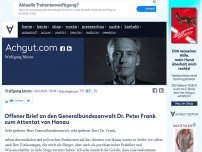 Bild zum Artikel: Offener Brief an den Generalbundesanwalt Dr. Peter Franke zum Attentat von Hanau
