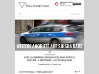 Bild zum Artikel: Kurz nach Hanau: Brandanschlag in Döbeln, Schüsse in Stuttgart – auf Shisha-Bars