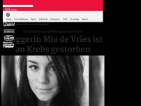 Bild zum Artikel: Sie kämpfte unermüdlich