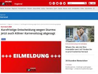 Bild zum Artikel: Karneval 2020 - Kurzfristige Entscheidung wegen Sturms: Jetzt auch Kölner Karnevalszug abgesagt