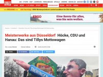 Bild zum Artikel: Meisterwerke aus Düsseldorf: Höcke, CDU und Hanau: Das sind Tillys Mottowagen
