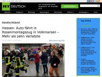 Bild zum Artikel: Hessen: Auto fährt in Rosenmontagszug in Volkmarsen – Mehr als zehn Verletzte