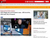 Bild zum Artikel: Bürgerschaftswahl 2020 in Hamburg  - SPD gewinnt in Hamburg, AfD drin - fliegt FDP wegen Verwechslung doch noch raus?
