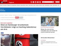 Bild zum Artikel: Kind vorerst suspendiert - Eklat an Hamburger Grundschule: Viertklässler trägt zu Fasching Hakenkreuz am Arm