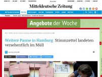 Bild zum Artikel: Weitere Panne in Hamburg: Stimmzettel landeten versehentlich im Müll