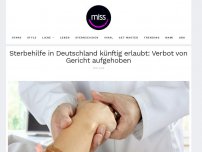 Bild zum Artikel: Sterbehilfe in Deutschland künftig erlaubt: Verbot von Gericht aufgehoben