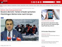 Bild zum Artikel: Behörden sollen Anweisung erhalten haben - Reuters-Bericht: Türkei erlaubt syrischen Flüchtlingen Weiterreise nach Europa