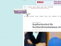 Bild zum Artikel: Urteil in Karlsruhe: Kopftuchverbot für Rechtsreferendarinnen ist verfassungsgemäß