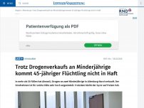 Bild zum Artikel: Trotz Drogenverkaufs an Minderjährige kommt 45-jähriger Flüchtling nicht in Haft