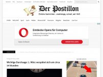 Bild zum Artikel: Wichtige Durchsage: 1. März verspätet sich um circa 24 Stunden