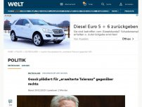 Bild zum Artikel: Gauck plädiert für „erweiterte Toleranz“ gegenüber Rechts 
