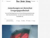 Bild zum Artikel: Anmerkungen zur deutschen Erregungsgesellschaft