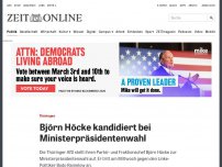 Bild zum Artikel: Thüringen:  Björn Höcke kandidiert bei Ministerpräsidentenwahl