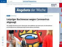 Bild zum Artikel: Coronavirus: Leipziger Buchmesse wird abgesagt