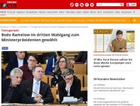 Bild zum Artikel: Thüringen-Wahl - Bodo Ramelow im dritten Wahlgang zum Ministerpräsidenten gewählt