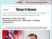 Bild zum Artikel: Ramelow: Habe für AfD-Vizepräsidenten im Thüringer Landtag gestimmt