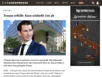 Bild zum Artikel: Traum erfüllt: Kurz schließt Uni ab