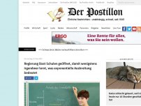 Bild zum Artikel: Regierung lässt Schulen geöffnet, damit wenigstens irgendwer lernt, was exponentielle Ausbreitung bedeutet