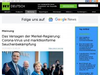 Bild zum Artikel: Das Versagen der Merkel-Regierung: Corona-Virus und marktkonforme Seuchenbekämpfung