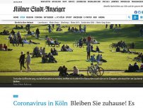 Bild zum Artikel: Coronavirus in Köln: Bleiben Sie zuhause! Es kommt auf jeden an!