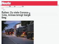 Bild zum Artikel: Italien: Zu viele Corona-Tote, Armee bringt Särge weg