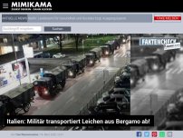 Bild zum Artikel: Italien: Militär transportiert Leichen aus Bergamo ab!