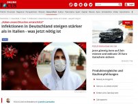 Bild zum Artikel: Schießen uns selbst ins Aus - Infektionen in Deutschland steigen stärker als in Italien - was jetzt nötig ist