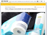 Bild zum Artikel: Polizei in Aachen: Diebe stehlen Klopapier aus Auto