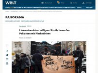 Bild zum Artikel: Linksextremisten in Rigaer Straße bewerfen Polizisten mit Fischstücken