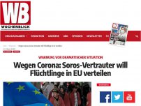 Bild zum Artikel: Wegen Corona: Soros-Vertrauter will Flüchtlinge in EU verteilen
