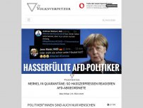 Bild zum Artikel: Merkel in Quarantäne: So hasszerfressen reagieren AfD-Abgeordnete