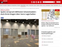Bild zum Artikel: Hilferuf aus Berlin - Spahn versprach Millionen Schutzmasken - doch Ärzte klagen über leere Lagerhallen