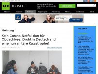 Bild zum Artikel: Kein Corona-Notfallplan für Obdachlose: Droht in Deutschland eine humanitäre Katastrophe?
