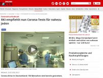 Bild zum Artikel: RKI empfiehlt nun Corona-Tests für nahezu jeden