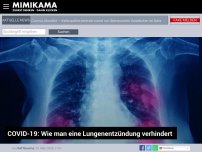 Bild zum Artikel: COVID-19: Wie man eine Lungenentzündung verhindert