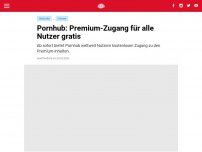 Bild zum Artikel: Pornhub: Premium-Zugang für alle Nutzer gratis