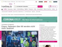 Bild zum Artikel: Coronavirus in Frankreich: Elsass — Patienten über 80 nicht mehr beatmet