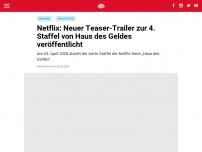 Bild zum Artikel: Netflix: Neuer Teaser-Trailer zur 4. Staffel von Haus des Geldes veröffentlicht