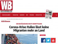 Bild zum Artikel: Corona-Krise: Italien lässt keine Migranten mehr an Land