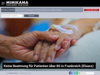 Bild zum Artikel: Keine Beatmung für Patienten über 80 in Frankreich (Elsass)