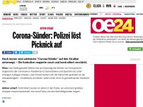 Bild zum Artikel: Corona-Sünder: Polizei löst Picknick auf