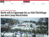 Bild zum Artikel: Berlin will in Eigenregie bis zu 1500 Flüchtlinge aus dem Camp Moria holen