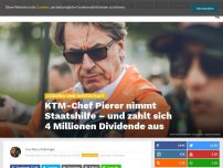 Bild zum Artikel: KTM-Chef Pierer nimmt Staatshilfe – und zahlt sich 4 Millionen Dividende aus
