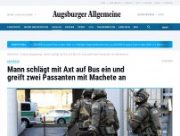 Bild zum Artikel: Tunesier greift in Augsburg zwei Passanten mit Machete an