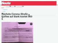 Bild zum Artikel: Nächste Corona-Strafe: Kaffee auf Bank kostet 500 €