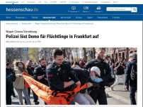Bild zum Artikel: Wegen Corona-Verordnung: Polizei löst Demo für Flüchtlinge in Frankfurt auf
