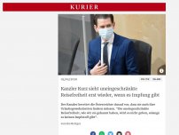 Bild zum Artikel: Kanzler Kurz will absolute Reisefreiheit erst wieder, wenn es eine Impfung gibt