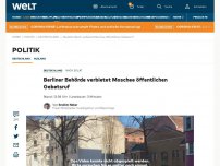 Bild zum Artikel: Berliner Behörde verbietet Moschee öffentlichen Gebetsruf