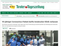 Bild zum Artikel: 95-jähriger Coronavirus-Patient durfte Innsbrucker Klinik verlassen